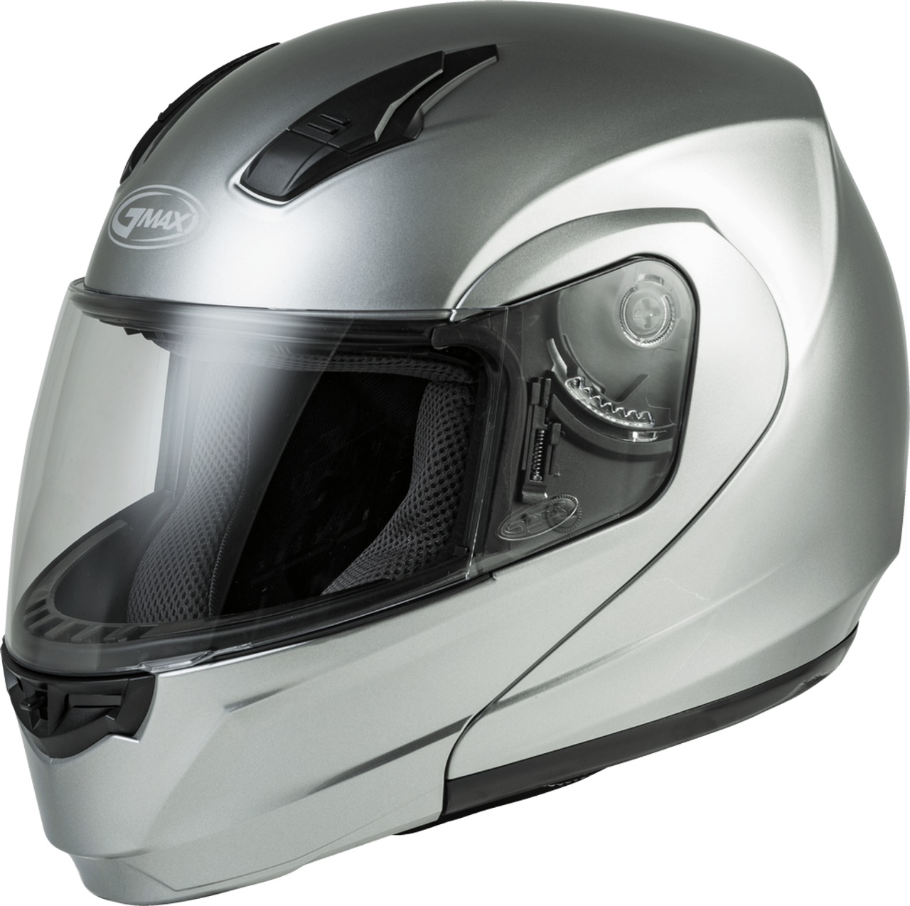 Gmax MD-04 Modular Solid Helmet Silver