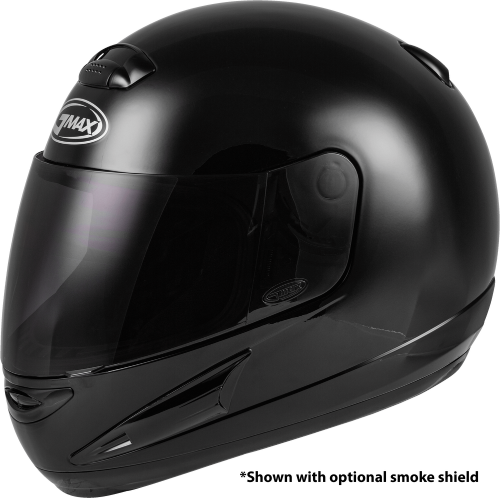Gmax GM-38 Full Face Solid Helmet Black