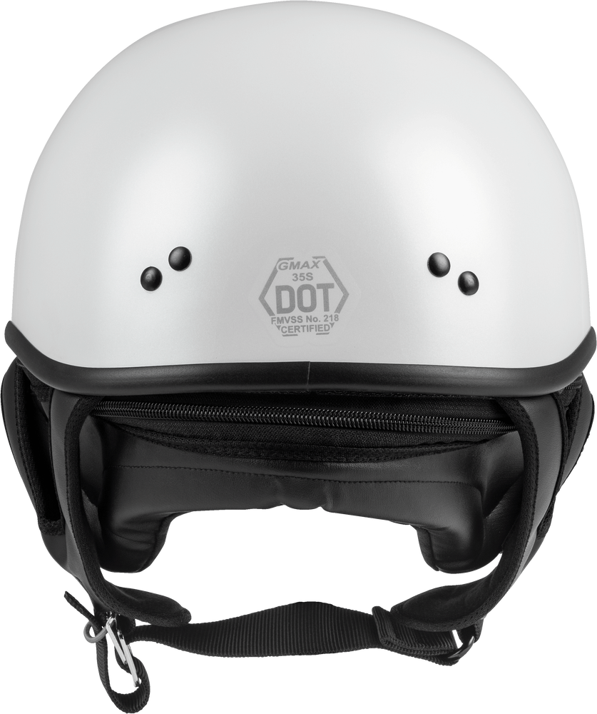 Gmax GM-35 Full Dress Solid Half Helmet White