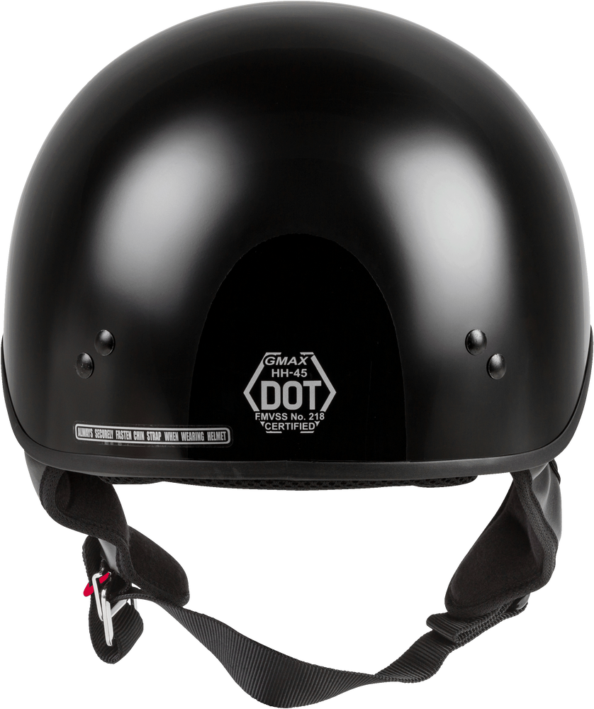 Gmax GM-45 Naked Half Helmet Solid Black