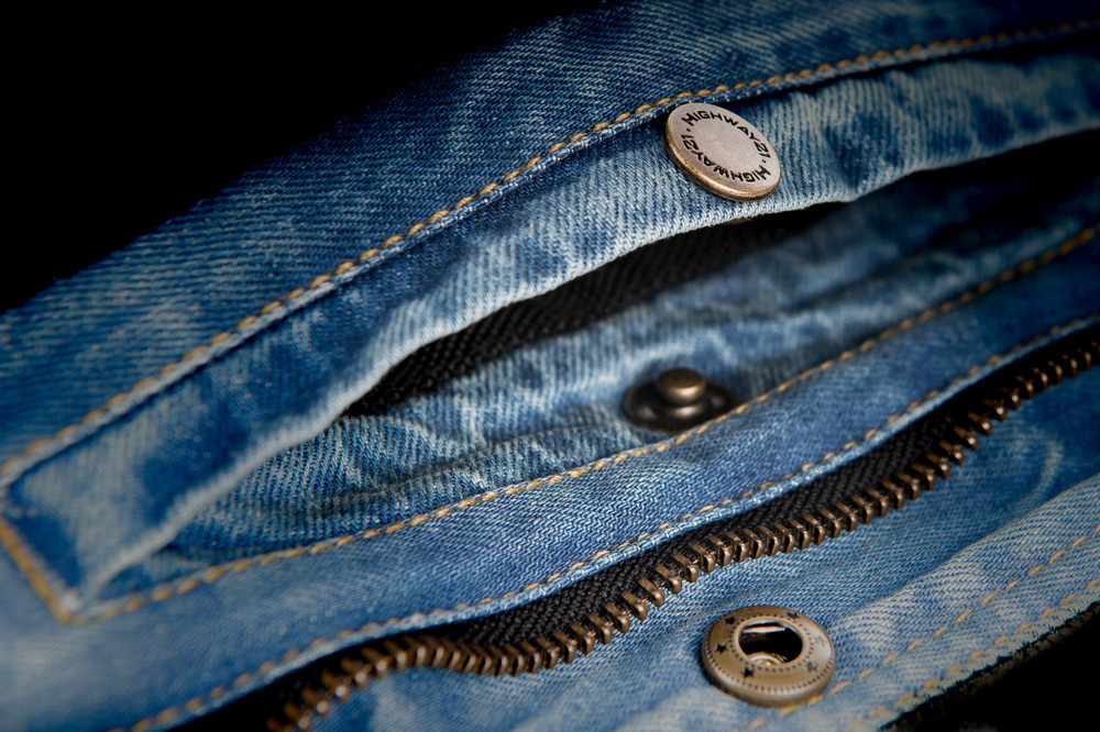 Highway 21 Iron Sights Denim Vest Club Collar Blue