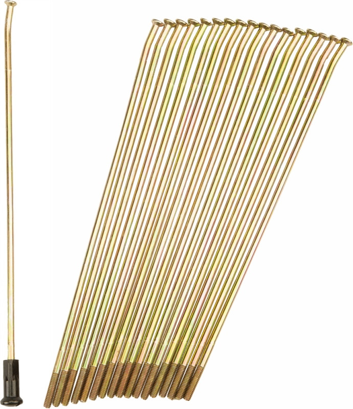 Pro-Wheel Double Butted Spokes Gold/Black Rear 19" 36/Pk - 19-G205205-2