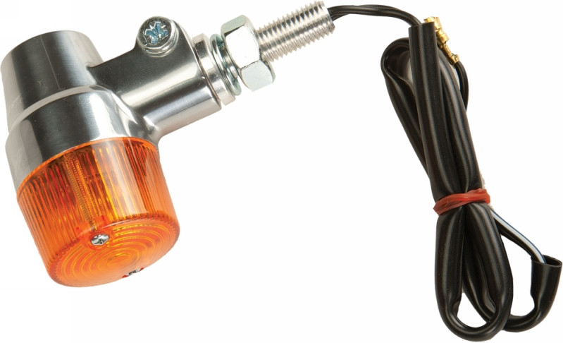 K&S Turn Signal Style 3 Chrome W/Amber Lens - 25-8607