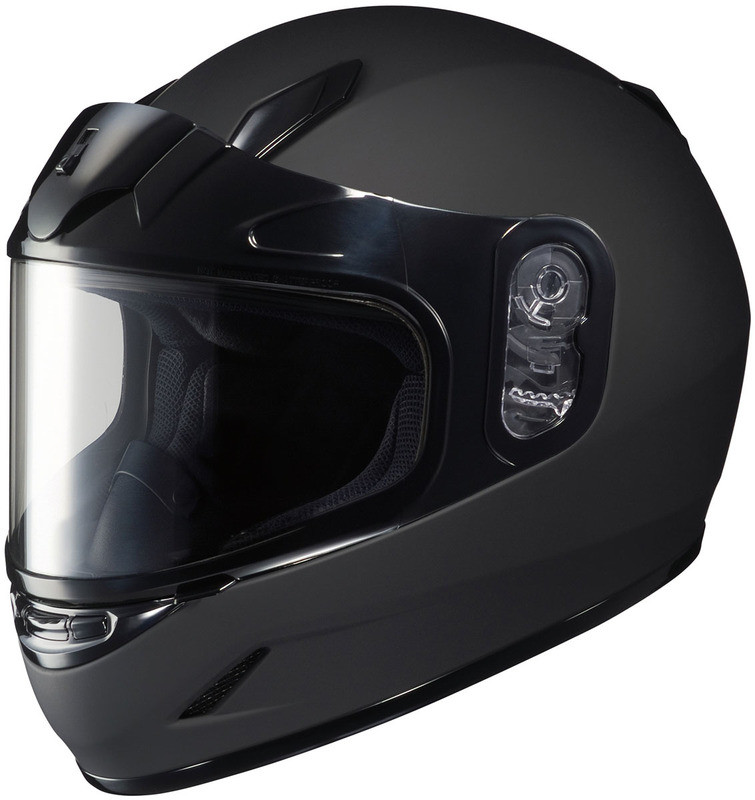 HJC CL-Y Snow (Dual Lens) Solid Matte Black Youth Helmet
