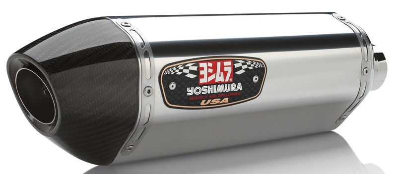 Yoshimura Street Dual R-77 Slip-On Exhaust Ss-Ss-Cf - 1121205