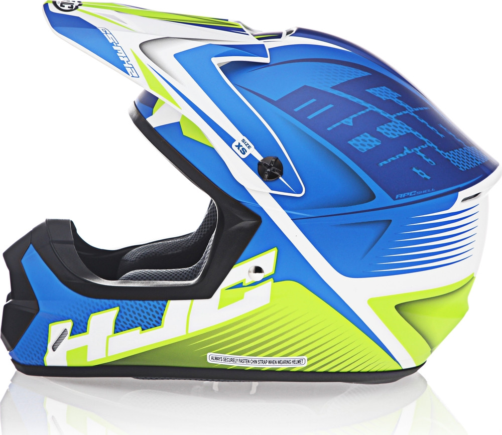 HJC CS-MX 2 Ellusion Blue Hi-Viz Helmet