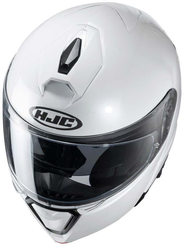 HJC i90 Solid Gloss White Helmet