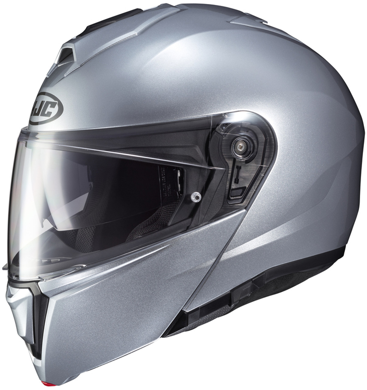 HJC i90 Gloss Silver Helmet Speed Addicts