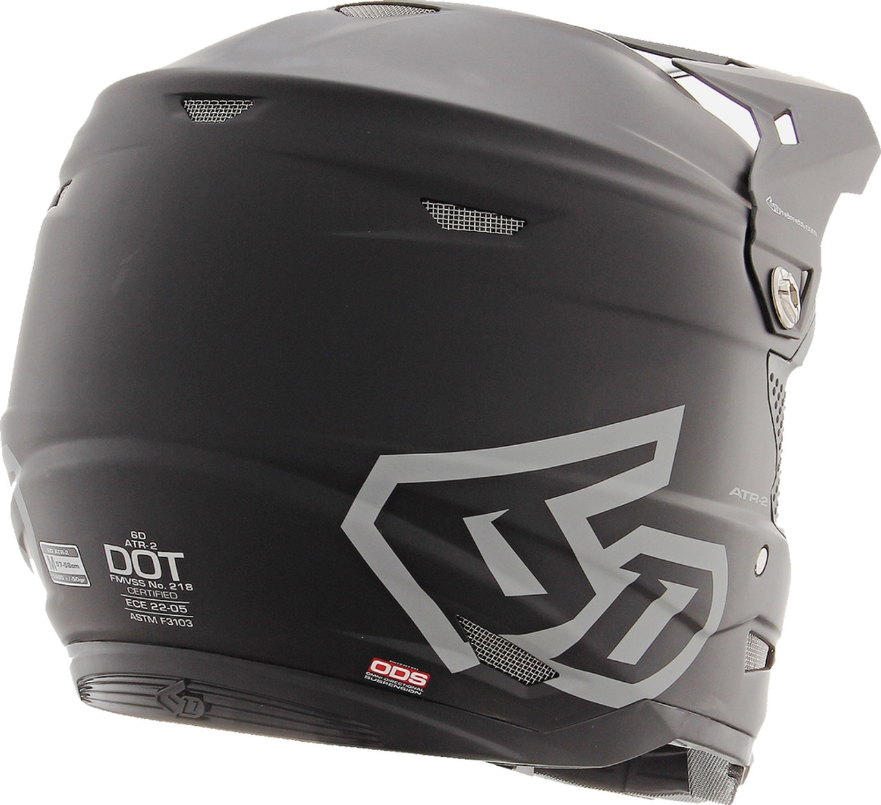 6D ATR-2 Solid Matte Black Helmet