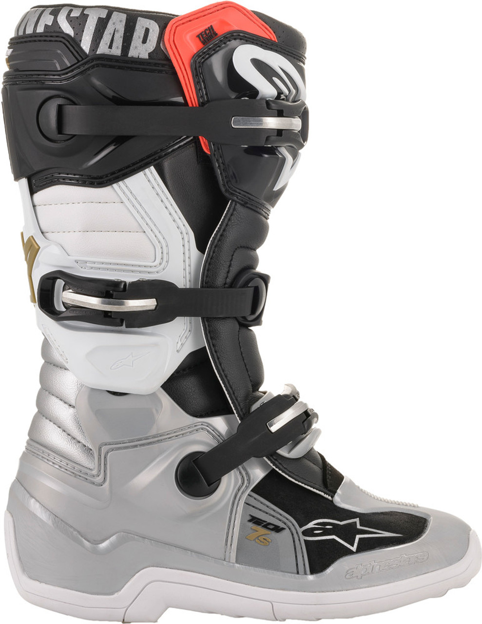 Alpinestars Tech 7S BLACK/SILVER/WHITE/GOLD Boots