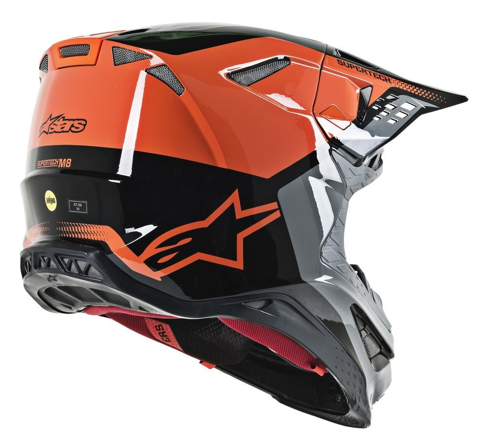 Alpinestars SUPERTech M-8 TRIPLE ORANGE/GREY/BLACK Helmet