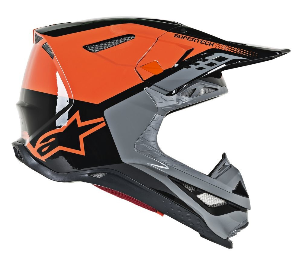 Alpinestars SUPERTech M-8 TRIPLE ORANGE/GREY/BLACK Helmet