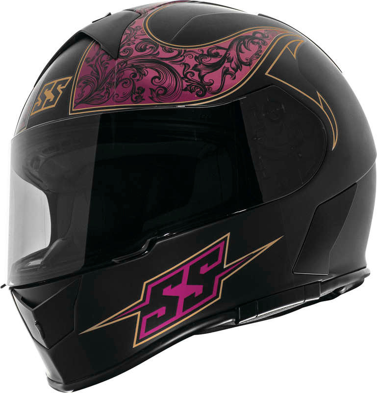 Speed and Strength SS900 Scrolls Helmet Black Violet