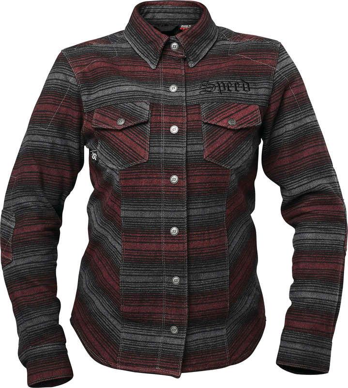 Speed and Strength Women's Brat Armored Flannel Shirt Black Burgundy
