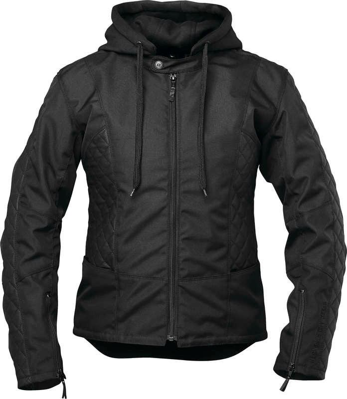 Speed and Strength Women's Minx Leather Textile Jacket Black