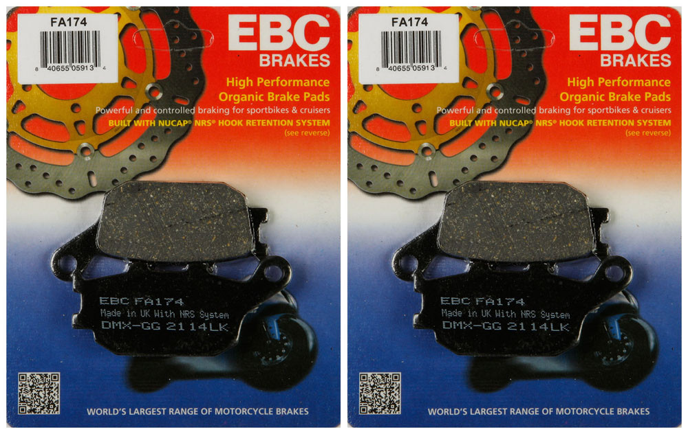 EBC Organic Brake Pads FA174 (2 Packs - Enough for 2 Rotors)
