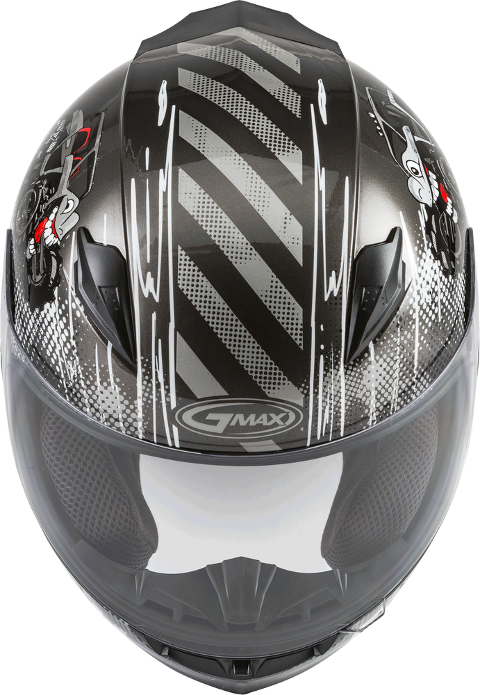 Gmax Youth GM-49Y Beasts Full-Face Helmet Dark Silver Black