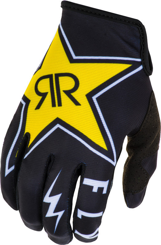 Fly Racing Lite Rockstar Gloves Black White