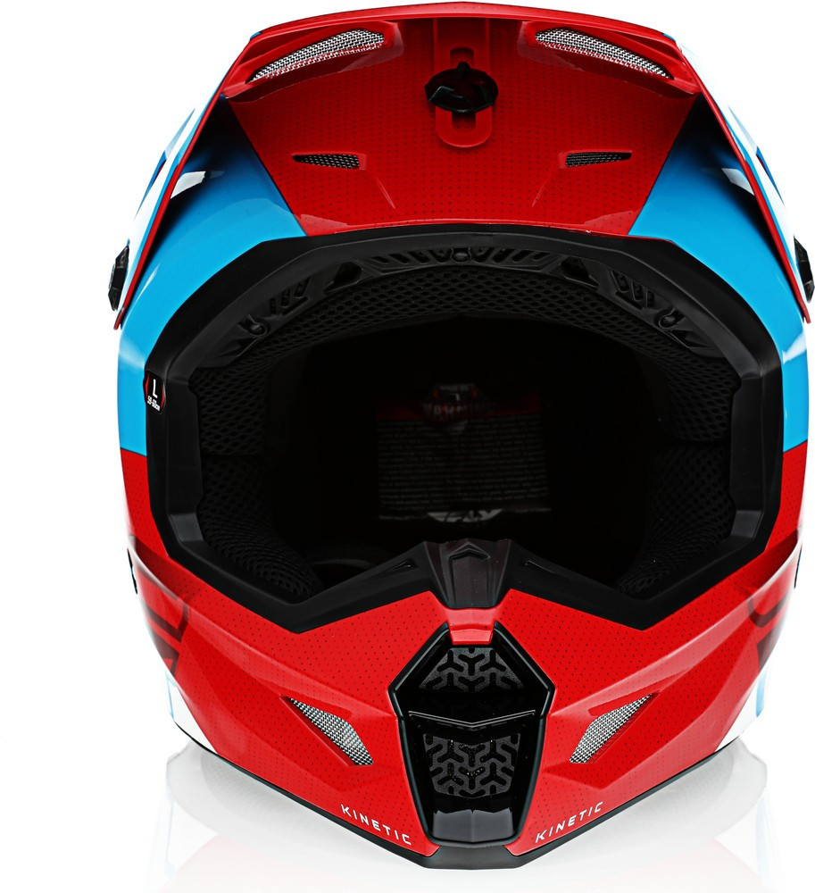 Fly Racing Kinetic Straight Edge Helmet Red White Blue