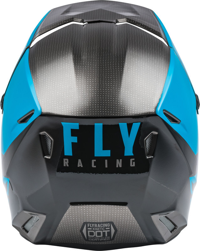 Fly Racing Youth Kinetic Straight Edge Helmet Blue Grey Black