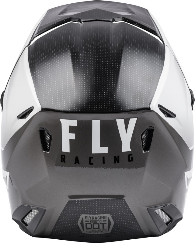 Fly Racing Youth Kinetic Straight Edge Helmet Black White
