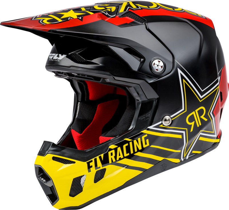 Fly Racing Formula Cc Rockstar Helmet Black Red Yellow