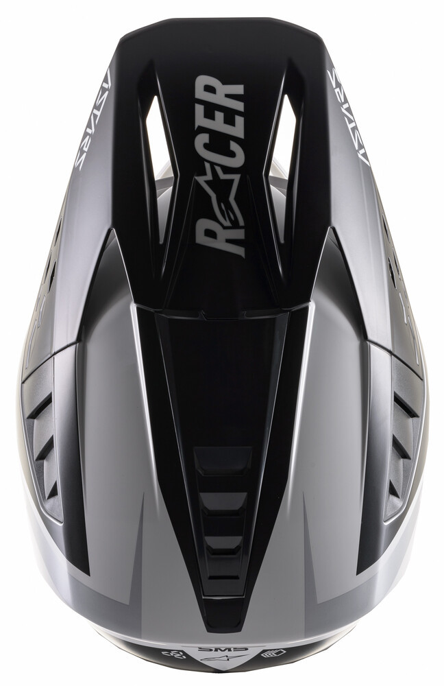 Alpinestars SM5 Rayon Matte Light Grey Blk Slvr Helmet
