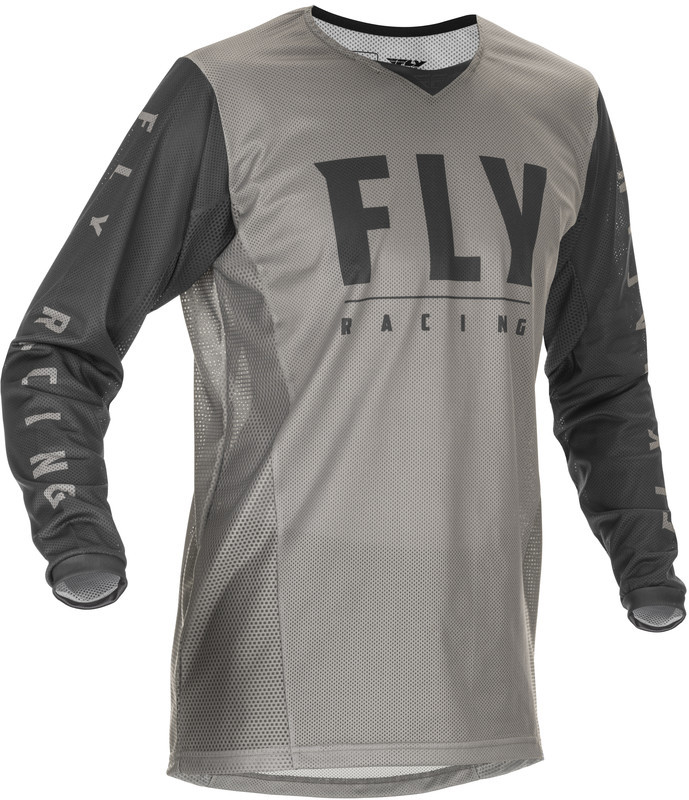 Fly Racing Youth Kinetic Mesh Jersey Light Grey Dark