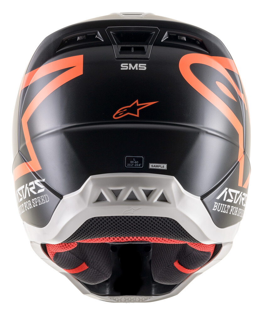 Alpinestars SM5 Compass Matte Black Orange Fluo Helmet