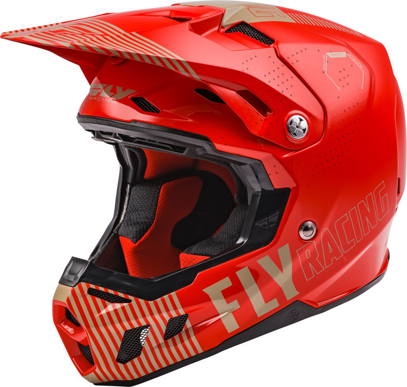 Fly Racing Formula Cc Primary Helmet Red Khaki