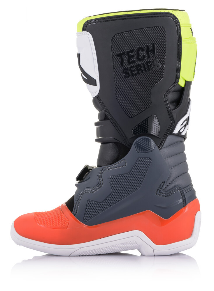 Alpinestars Tech 7S Dark Grey Red Fluo Yellow Boots