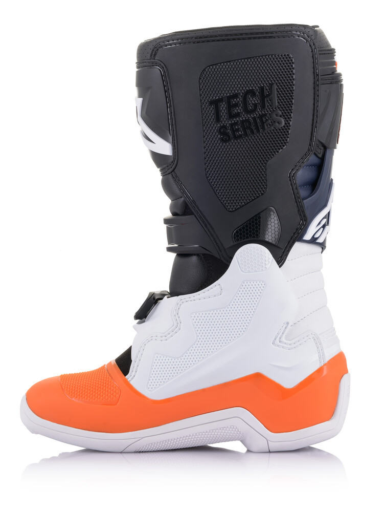 Alpinestars Tech 7S Black White Orange Fluo Boots - Speed Addicts