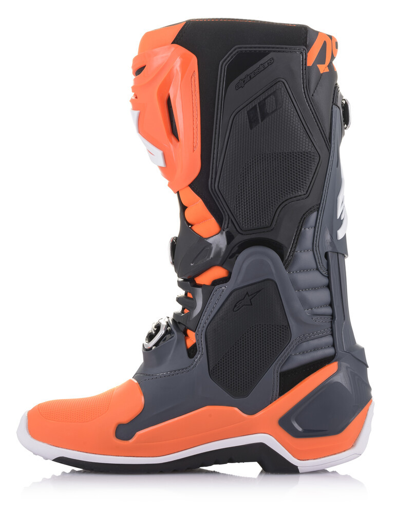Alpinestars Tech 10 Cool Grey Orange Fluo Boots