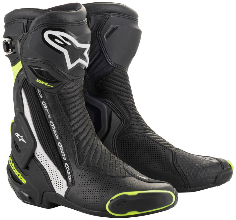 Alpinestars SMX Plus V2 Black White Yellow Boots