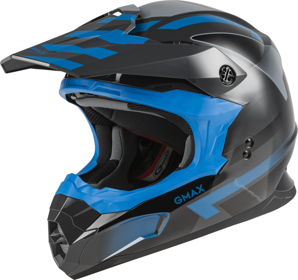 Gmax MX-86 OFF-Road Fame Helmet Dark Grey Blue Black