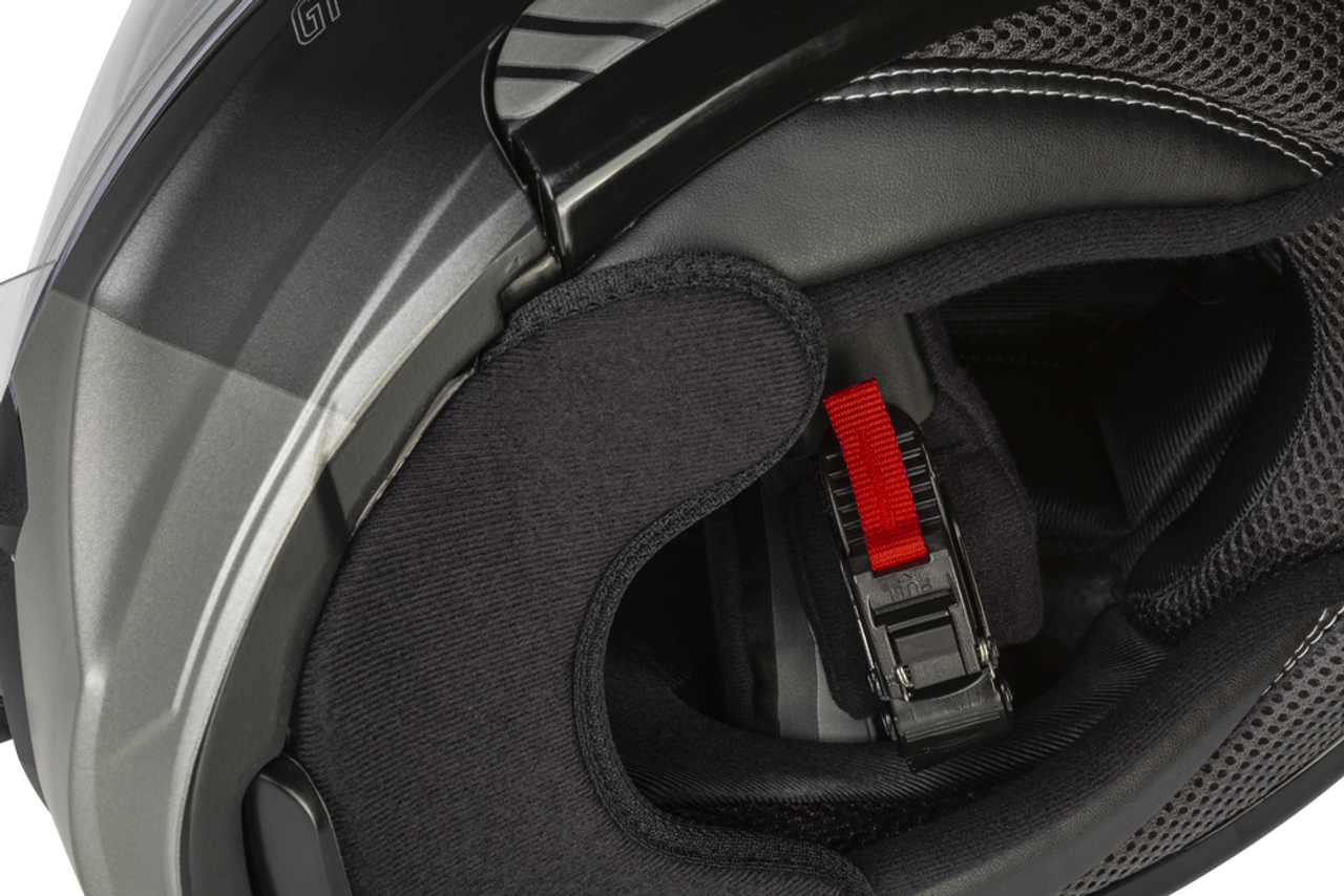 Gmax MD-04S Modular Reserve W Elec Shield Matte Blk Sil Hi-Vis Helmet