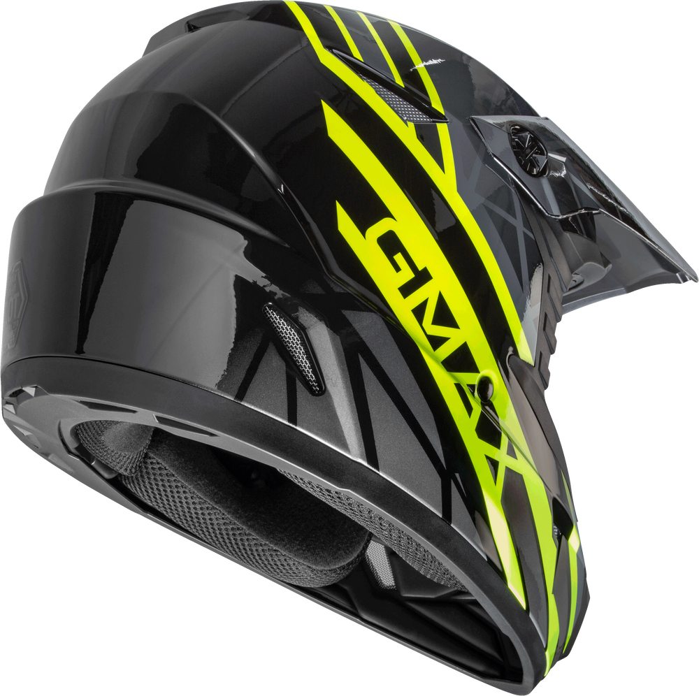 Gmax MX-46 OFF-Road Mega Helmet Black Hi-Vis Grey