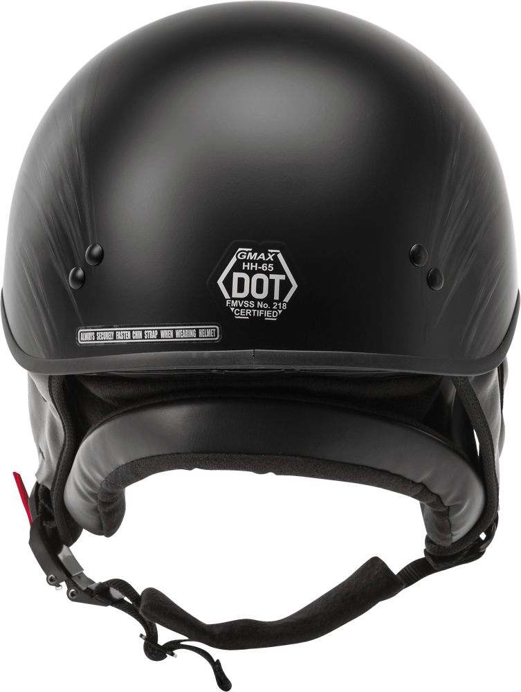 Gmax HH-65 Half Helmet Ritual Naked Matte Black Silver