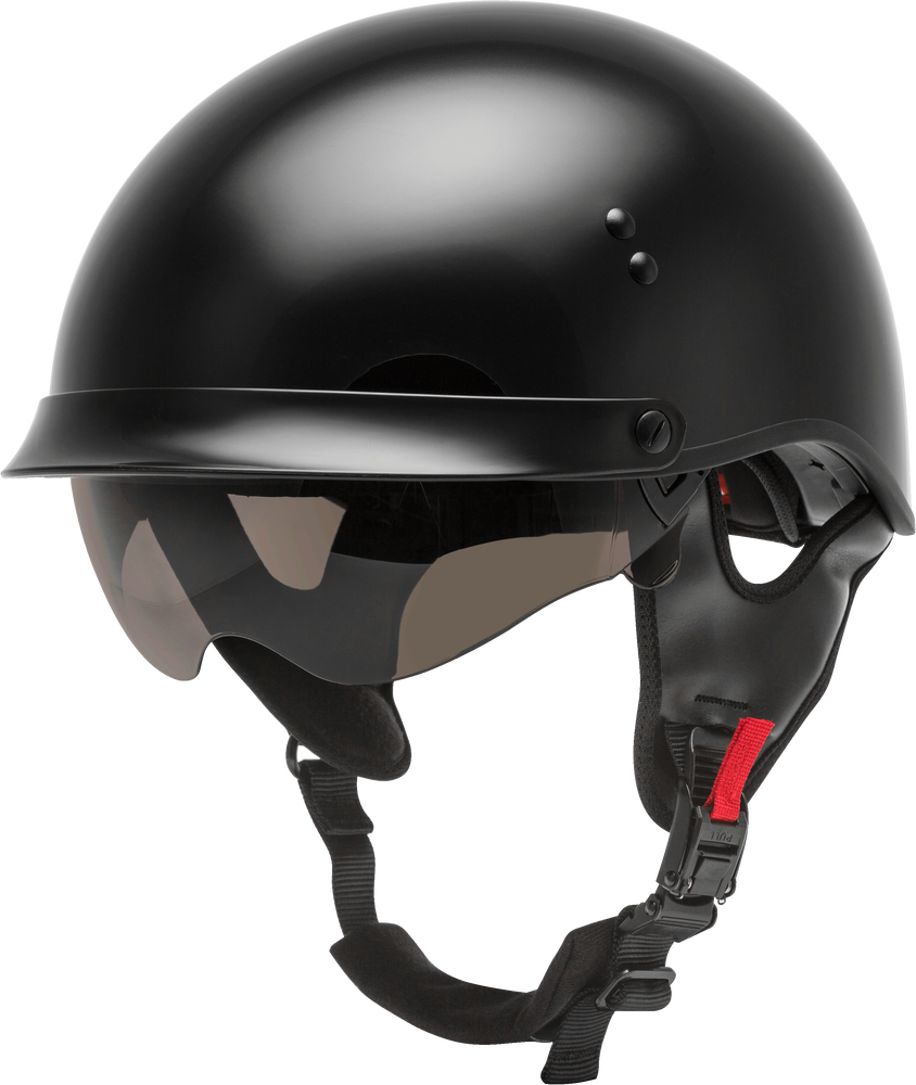 Gmax HH-65 Half Helmet Full Dressed Black
