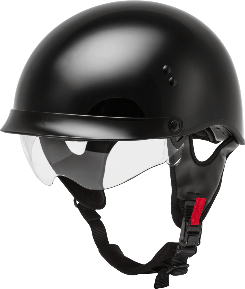 Gmax HH-65 Half Helmet Full Dressed Black