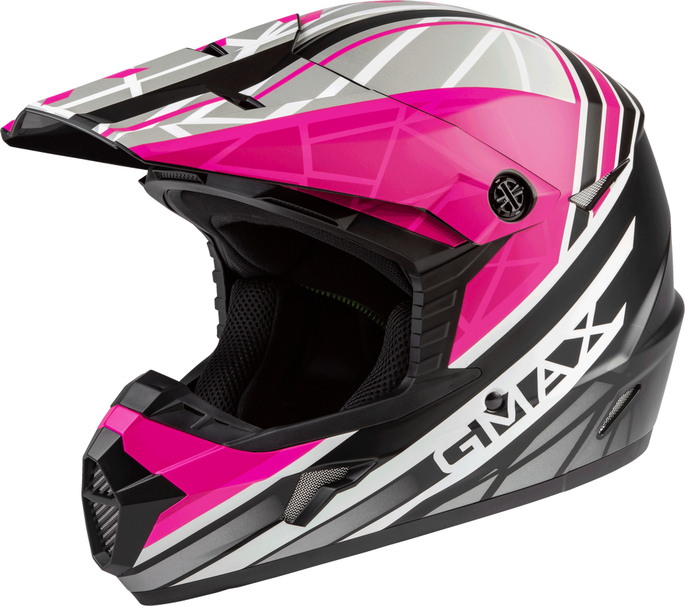 Gmax Youth MX-46Y OFF-Road Mega Helmet Matte Blk Neon Pink