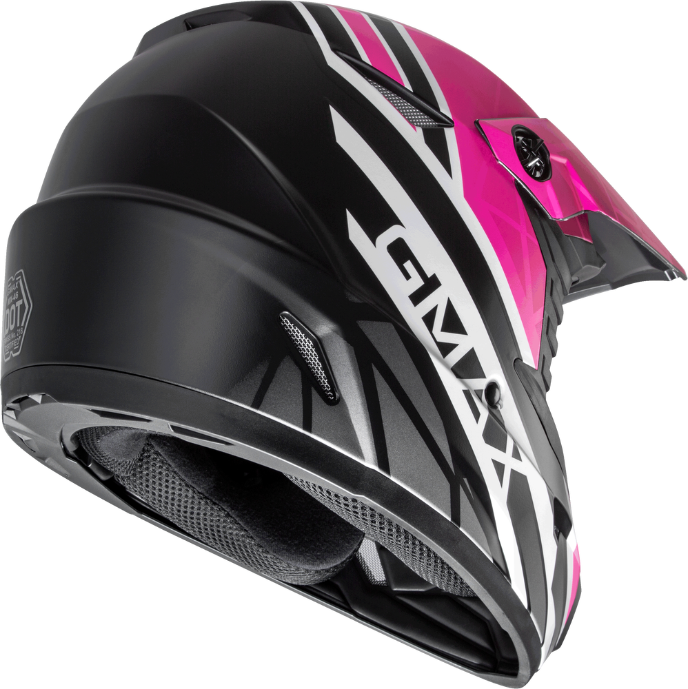 Gmax Youth MX-46Y OFF-Road Mega Helmet Matte Blk Neon Pink