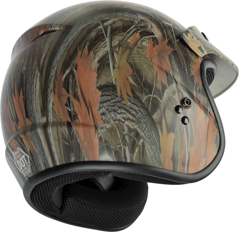Gmax OF-2 Open-Face Helmet Leaf Camo