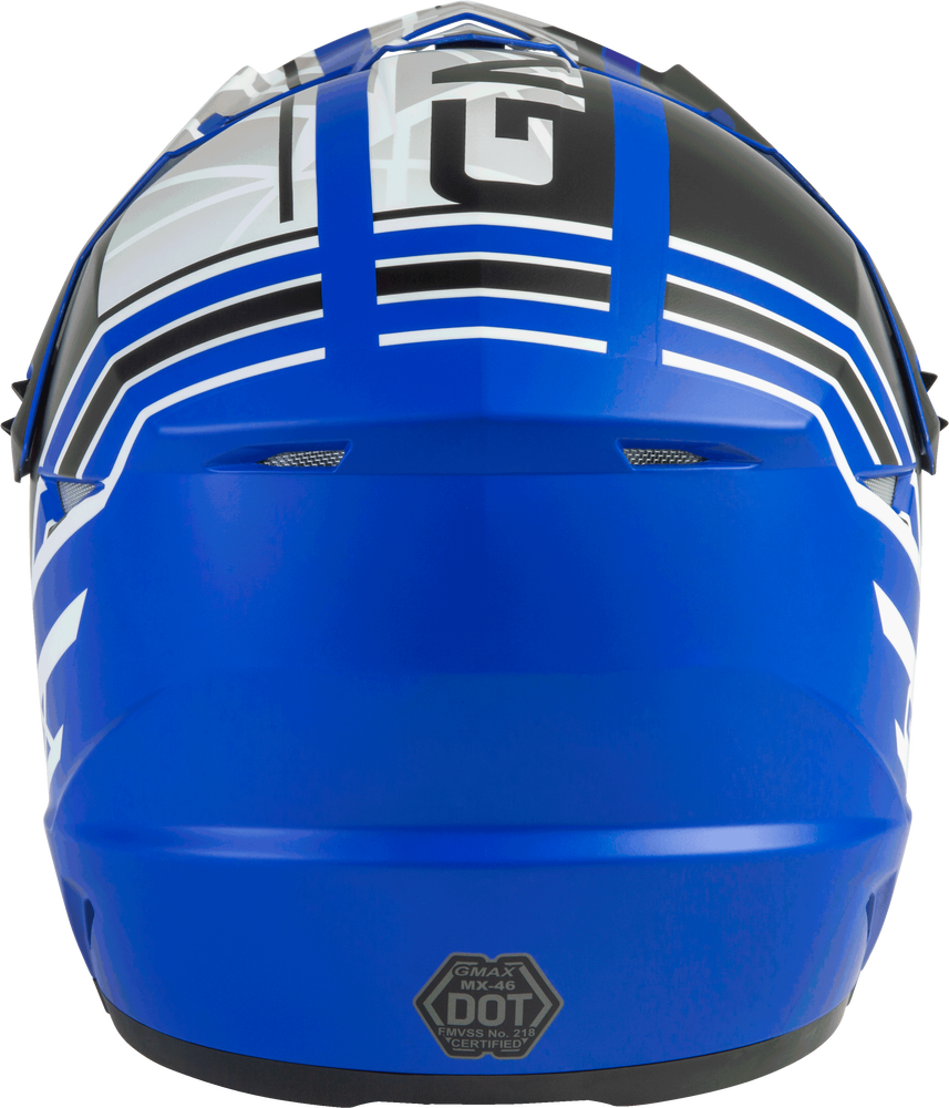 Gmax MX-46 OFF-Road Mega Helmet Matte Blue Black White