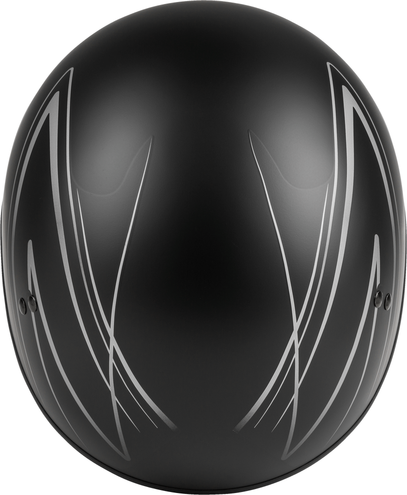 Gmax HH-65 Half Helmet Torque Naked Matte Black Silver