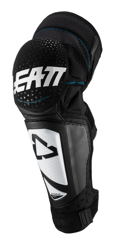 Leatt 3DF Hybrid EXT White Black Knee & Shin Guard Armor