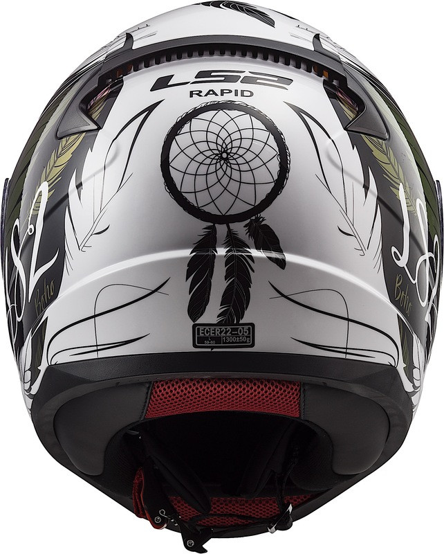 LS2 Youth Rapid Mini Dream Catcher Gloss Chameleon White Helmet