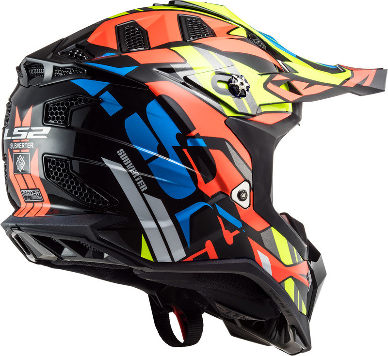 LS2 Subverter Evo Rascal Gloss Black Flourescent Orange Helmet