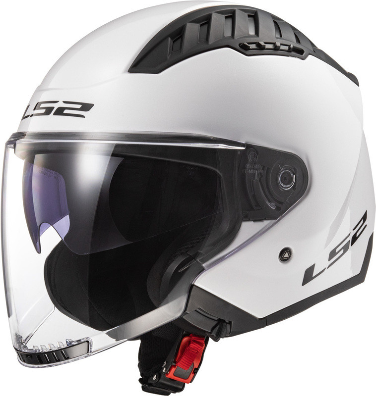 LS2 Copter ジェットヘルメット ホワイト　ポリマー LS2 Copter Solid Gloss White Helmet - Speed Addicts