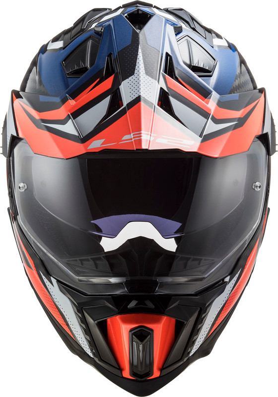 LS2 Explorer Focus Blue White Red Helmet